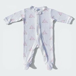Nellapima Cozy Bunny Print Zip Footie Pajamas 6–9M - Easter Outfit